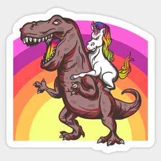 Unicorn and Dinosaur Sticker